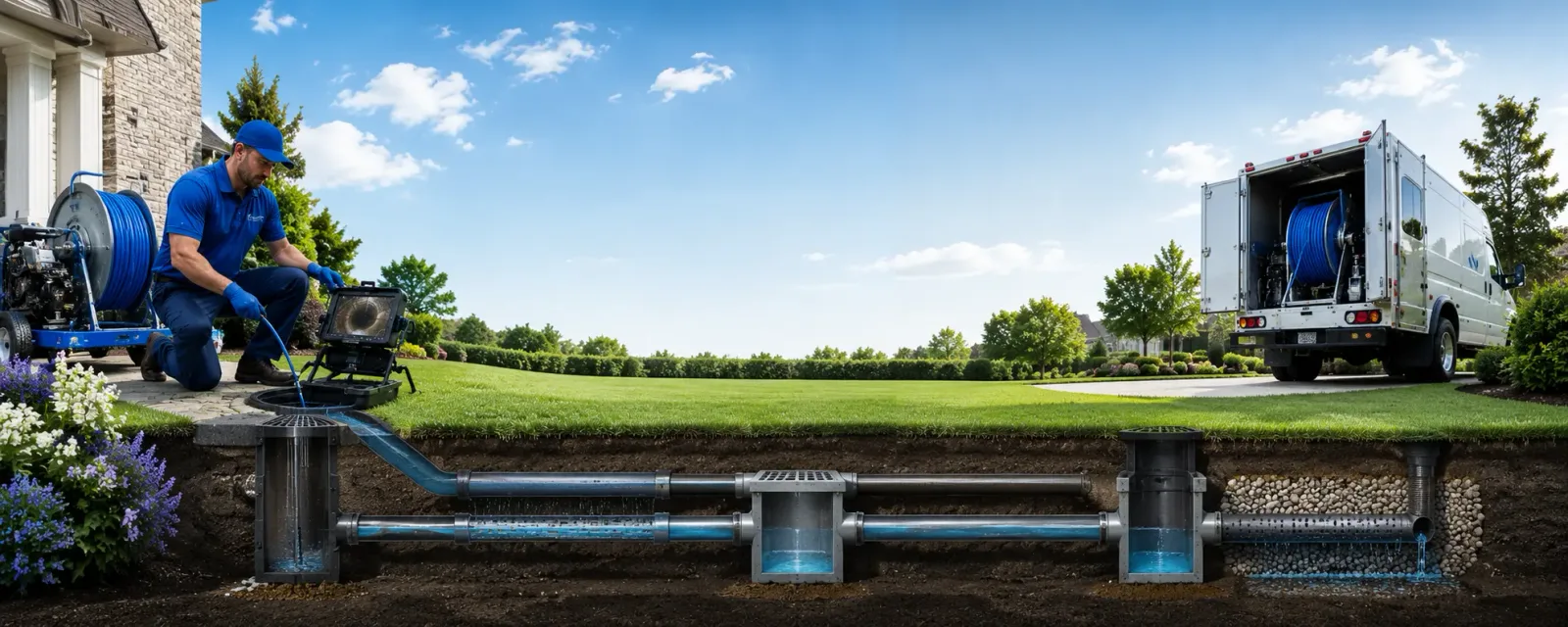 Outdoor drain cleaning information for Clever, MO